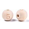 Unfinished Natural Wood European Beads WOOD-S045-141A-5-2