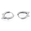 304 Stainless Steel Hoop Earrings Findings STAS-N092-193-2