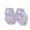 UV Plating Rainbow Iridescent Acrylic Beads PACR-M002-12B-3