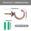 16Pcs 2 Style Zinc Alloy Hook Hanger FIND-SW0001-04R-3