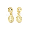 Brass Religion Virgin Mary European Dangle Charms KK-B141-15G-1