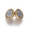 Brass Micro Pave Cubic Zirconia Magnetic Clasps with Loops ZIRC-L082-E-01-G-2