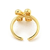 Brass Letter Open Cuff Rings for Women RJEW-G313-01K-G-3