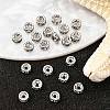 Rack Plating Brass Crystal Rhinestone Rondelle Space Beads RB-D303-P-4