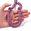 Flat Round Handmade Polymer Clay Beads CLAY-R067-12mm-05-7