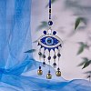 2Pcs 2 Style Car Hanging Alloy Glass Rhinestone Wind Chime HJEW-SZ0001-14-4