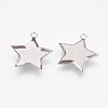 Tarnish Resistant 304 Stainless Steel Pendant Cabochon Settings STAS-I097-055-17P-2