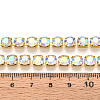 Brass Rhinestone Strass Chains CHC-T001-SS28-02G-2