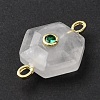 Faceted Natural Quartz Crystal Carved Links G-T146-01G-06-2