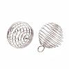 304 Stainless Steel Wire Pendants STAS-ZX013-22-20mm-P-2