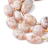 Natural Cherry Blossom Agate Beads Strands G-P605-B01-01-4