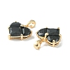 Brass Micro Pave Cubic Zirconia Charms KK-L208-03G-03-3