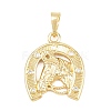 Brass Micro Pave Clear Cubic Zirconia Pendants KK-D258-17G-1