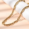 304 Stainless Steel Mariner Link Chains Bracelet & Necklace Jewelry Sets SJEW-L199-16G-2