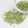 DIY Craft Beads 8/0 Opaque Colors Lustered Round Glass Seed Beads X-SEED-A012-3mm-124-1