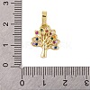 Brass Micro Pave Cubic Zirconia Pendants KK-E108-37G-02-3