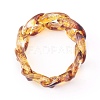Opaque Acrylic Curb Chain Finger Rings RJEW-JR00326-03-3
