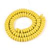 Opaque Spray Painted Glass Beads GLAA-ZX008-8mm-18K-2