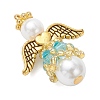 Pearlized Glass Pearl & Glass Pendants PALLOY-MZ00978-05-3