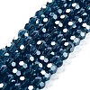 Electroplate Transparent Glass Beads Strands EGLA-A035-T6mm-A12-1