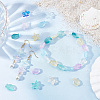 SUNNYCLUE 120Pcs 12 Style Transparent Spray Painted Glass Beads GLAA-SC0001-72-5