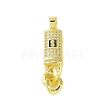 Brass Micro Pave Cubic Zirconia Pendants KK-E111-08G-1