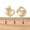 Brass Micro Pave Clear Cubic Zirconia Pendants KK-Q031-44G-08-3