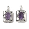 Natural Amethyst Rectangle with Oval Charms STAS-L022-516P-04-1