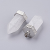 Natural Quartz Crystal Pointed Pendants G-E442-03U-2