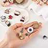 10Pcs 10 Style Coffeemaker Enamel Pins JEWB-TA00001-07-6