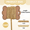 2.5 Yards Handmade Glass Beaded Trimming for Garment Decoration OCOR-FG0003-25A-2