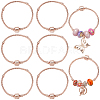 6Pcs Brass European Style Bracelet Making PPJ-SC0001-01C-1