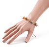 Natural & Synthetic Mixed Gemstone Braided Link Slider Bracelet BJEW-TA00137-01-3