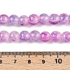 Baking Paint Crackle Glass Bead Strands DGLA-R053-03J-1-4