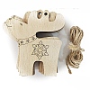 Unfinished Wood Pendant Decorations LS-XMAS-PW0001-170-01-1
