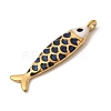 304 Stainless Steel Enamel Pendants STAS-B128-52G-04-2
