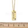 304 Stainless Steel Number 11:11 Pendant Necklaces NJEW-NH0002-01G-03-3