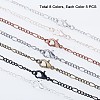Brass Coated Iron Figaro Chain Necklace Making MAK-PH0004-13-6