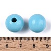 Spray Painted Round Natural Schima Wood Beads WOOD-A018-14mm-09-3