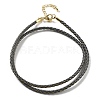 Polyester Cord Braided Necklace Makings MAK-L043-03G-2