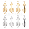 8Pcs 2 Colors 304 Stainless Steel Connector Charms STAS-UN0035-78-1