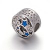 Retro 304 Stainless Steel European Beads OPDL-L013-31AS-2