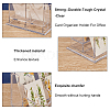 4-Slot Transparent Acrylic Business Name Card Display Stands ODIS-WH0030-64A-4