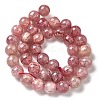Natural Strawberry Quartz Beads Strands G-L595-C03-03-3