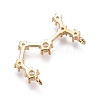Brass Micro Pave Cubic Zirconia Pendants ZIRC-F099-20G-04-2