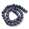 Handmade Blue and White Porcelain Beads Strands PORC-I027-03B-2