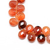 Dyed Natural Red Agate Gemstone Beads Strands G-T006-09-1