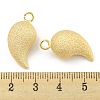 Brass Textured Pendants KK-P258-06G-3