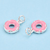 925 Sterling Silver Enamel Charms STER-T004-03S-2