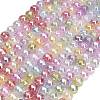 Transparent Crackle Glass Beads Strands GL-Z001-01-1
